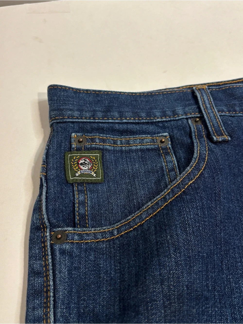 Cinch Green Label Mens Relaxed Fit Straight Leg Jeans Medium Wash 35x38 Denim